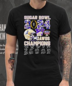 Sugar Bowl 2024 go Dawgs Champions Washington Huskies signatures hoodie, sweater, longsleeve, shirt v-neck, t-shirt