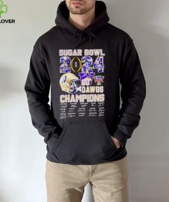 Sugar Bowl 2024 go Dawgs Champions Washington Huskies signatures hoodie, sweater, longsleeve, shirt v-neck, t-shirt