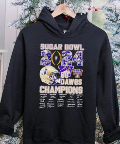 Sugar Bowl 2024 go Dawgs Champions Washington Huskies signatures hoodie, sweater, longsleeve, shirt v-neck, t-shirt