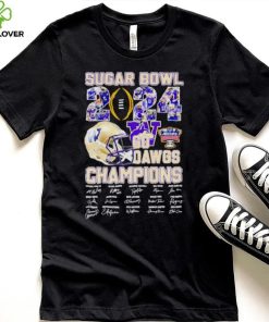 Sugar Bowl 2024 go Dawgs Champions Washington Huskies signatures hoodie, sweater, longsleeve, shirt v-neck, t-shirt