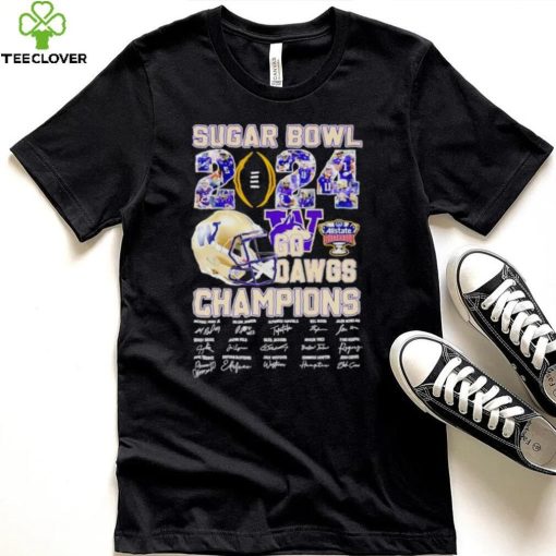 Sugar Bowl 2024 go Dawgs Champions Washington Huskies signatures hoodie, sweater, longsleeve, shirt v-neck, t-shirt