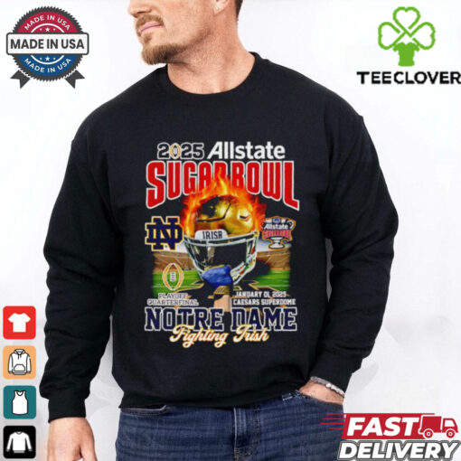Sugar Bowl 2025 Notre Dame Fighting Irish helmet shirt