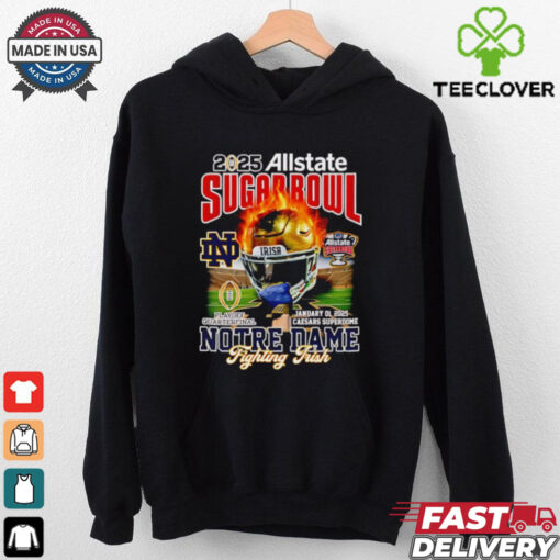 Sugar Bowl 2025 Notre Dame Fighting Irish helmet shirt
