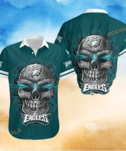 Sugar Skull NFL Philadelphia Eagles Funny Hawaiian Shirt