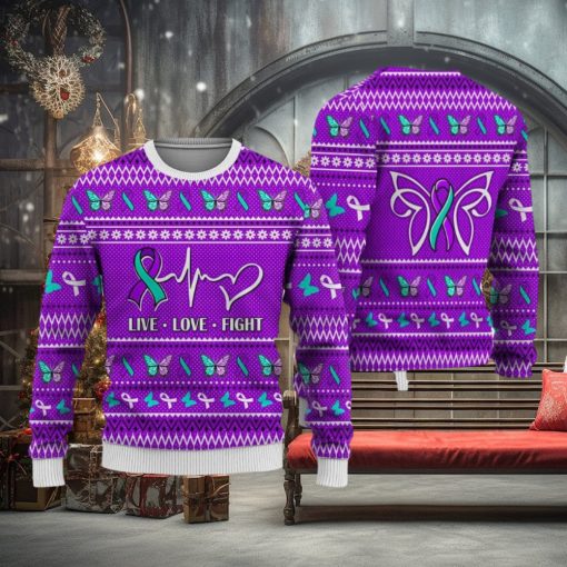 Suicide Prevention Christmas Sweatshirt Nordic Seamless Knitted Sweater Trending For Men And Women Gift Holidays