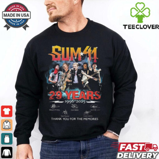Sum 41 29 Years 1996 2025 Signature Thank You For The Memories Unisex T Shirt