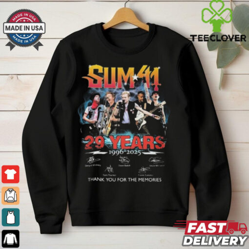Sum 41 29 Years 1996 2025 Signature Thank You For The Memories Unisex T Shirt