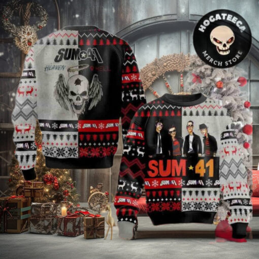 Sum 41 Heaven Hell Christmas Sweater Chirstmas Gifts 2024 Xmas For Family And Friends Ugly Sweater