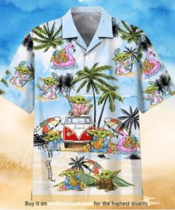 Summer Aloha Baby Yoda Star Wars Funny Hawaiian Shirts Summer Gift For Friend