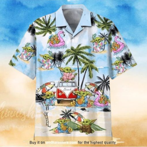 Summer Aloha Baby Yoda Star Wars Funny Hawaiian Shirts Summer Gift For Friend