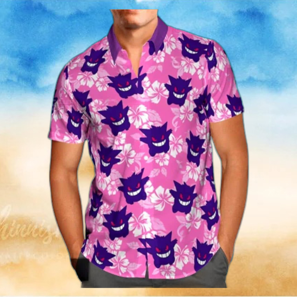 Summer Aloha Gengar Pokemon Hawaiian Shirt Practical Beach Gift For Him Summer Aloha Gengar Pokemon Hawaiian Shirt Practical Beach Gift For Him