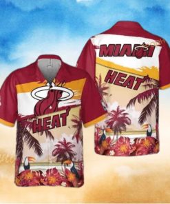 Summer Aloha Miami Heat Funny Hawaiian Shirt Beach Pattern Gift For NBA Fans