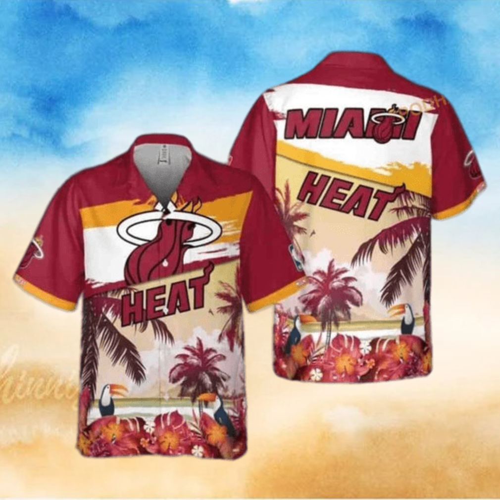 Summer Aloha Miami Heat Funny Hawaiian Shirt Beach Pattern Gift For NBA Fans Summer Aloha Miami Heat Funny Hawaiian Shirt Beach Pattern Gift For NBA Fans