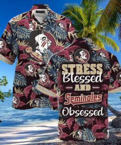 Summer Aloha NCAA Florida State Seminoles Hawaiian Shirt Stress Blessed Obsessed