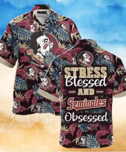 Summer Aloha NCAA Florida State Seminoles Hawaiian Shirt Stress Blessed Obsessed