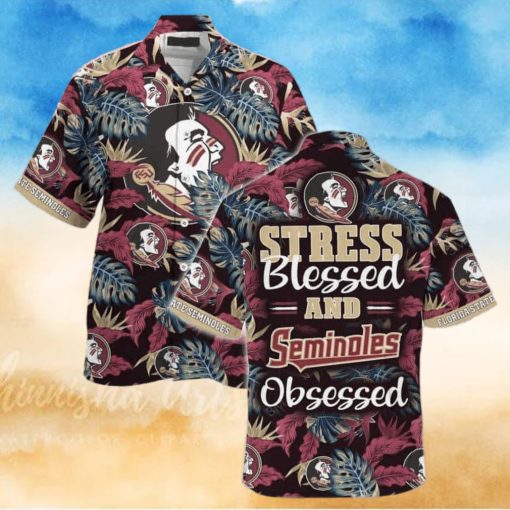 Summer Aloha NCAA Florida State Seminoles Hawaiian Shirt Stress Blessed Obsessed