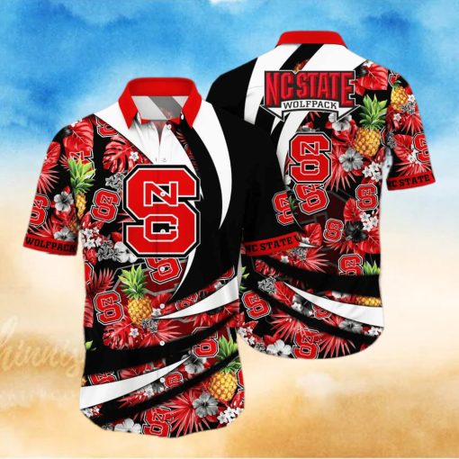Summer Aloha NCAA NC State Wolfpack Hawaiian Shirt Pineapple Pattern Summer Gift For Friends