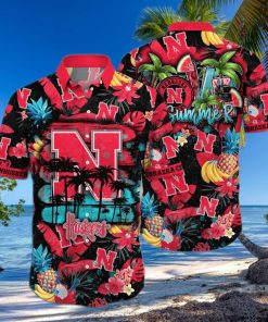 Summer Aloha NCAA Nebraska Cornhuskers Hawaiian Shirt Tropical Fruit Pattern