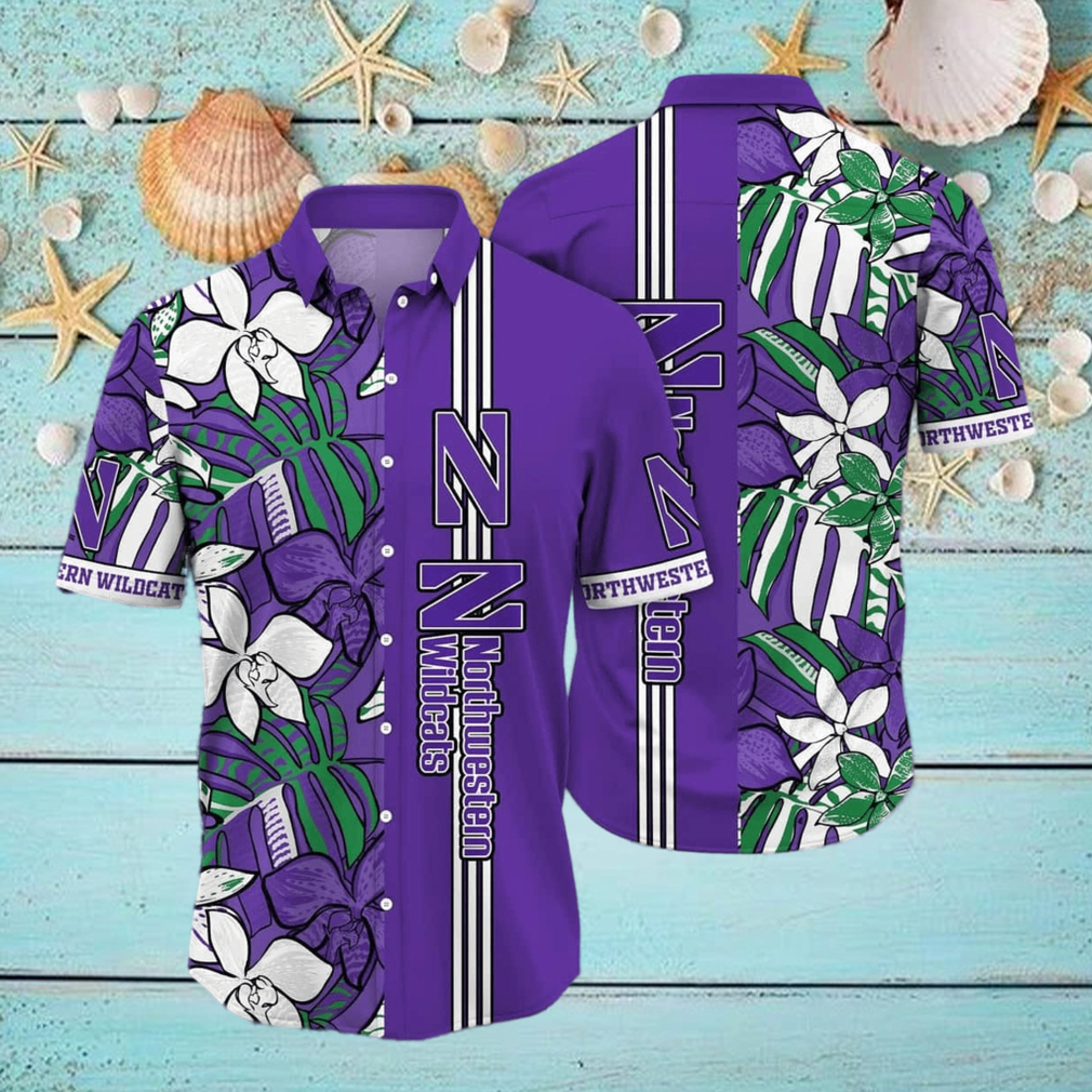 Northwestern Wildcats NCAA Hawaiian Shirt Seaside Aloha Shirt - Trendy Aloha