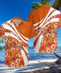 Summer Aloha NCAA Texas Longhorns Hawaiian Shirt Hibiscus Flower Best Beach Gift