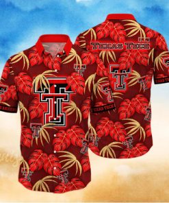 Summer Aloha NCAA Texas Tech Hawaiian Shirt Palm Leaves Beach Gift For Dad