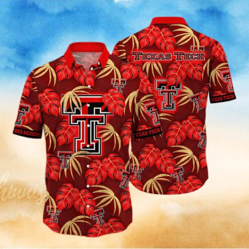 Summer Aloha NCAA Texas Tech Hawaiian Shirt Palm Leaves Beach Gift For Dad