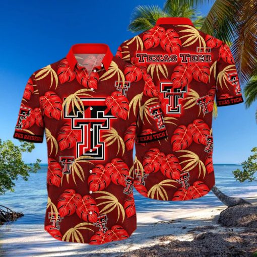 Summer Aloha NCAA Texas Tech Hawaiian Shirt Palm Leaves Beach Gift For Dad