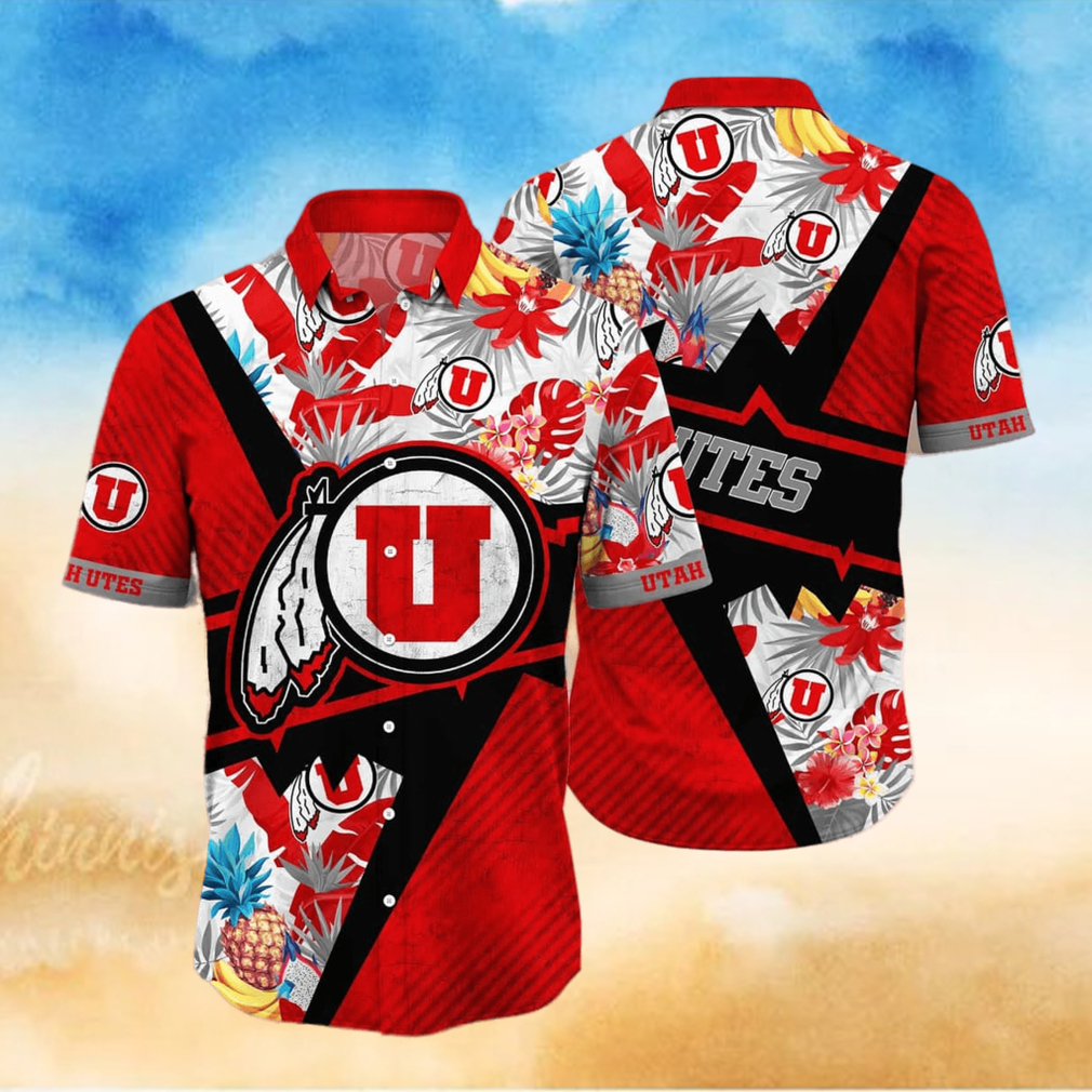 Summer Aloha NCAA Utah Utes Hawaiian Shirt Gift For Beach Trip Summer Aloha NCAA Utah Utes Hawaiian Shirt Gift For Beach Trip