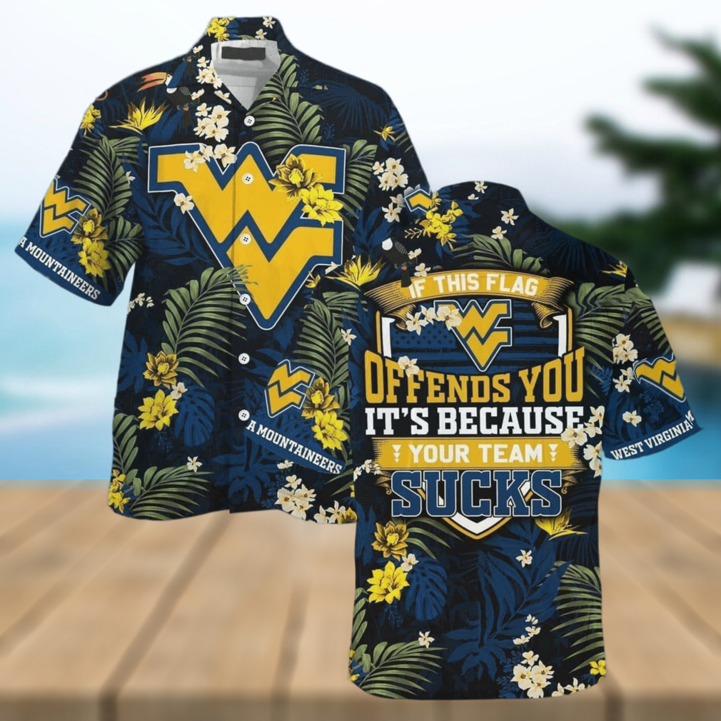 Summer Aloha NCAA Virginia Mountaineers Hawaiian Shirt If This Flag Offends You Summer Aloha NCAA Virginia Mountaineers Hawaiian Shirt If This Flag Offends You