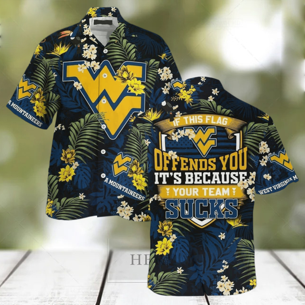 Summer Aloha NCAA Virginia Mountaineers Hawaiian Shirt If This Flag Offends You Summer Aloha NCAA Virginia Mountaineers Hawaiian Shirt If This Flag Offends You