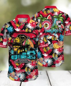 Summer Aloha NHL Chicago Blackhawks Hawaiian Shirt Tropical Fruit Pattern