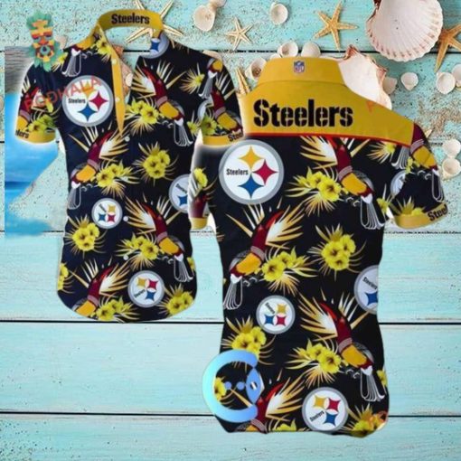 Summer Button Up Men’s NFL Pittsburgh Steelers Hawaiian Shirt