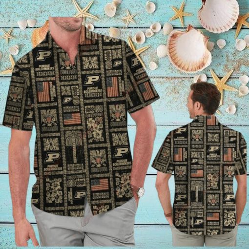 Summer Commemorative Purdue Boilermakers Tropical Hawaiian Shirt