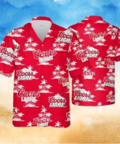 Summer Vibes Coors Light Beer Hawaiian Shirt Coconut Island Pattern