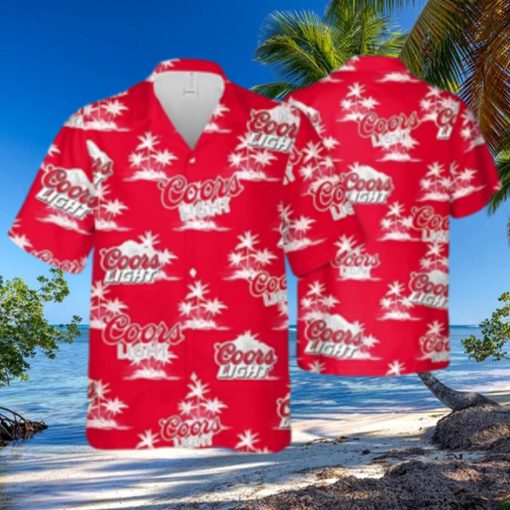 Summer Vibes Coors Light Beer Hawaiian Shirt Coconut Island Pattern