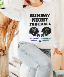 Sunday night football week 15 Baltimore Ravens vs Jacksonville Jaguars shirt