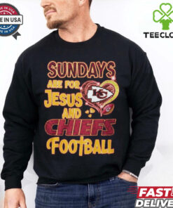 Sundays Are For Jesus And Kansas City Chiefs Football T Shirt