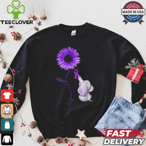 Sunflower Elephant Alzheimer’s Awareness T Shirt