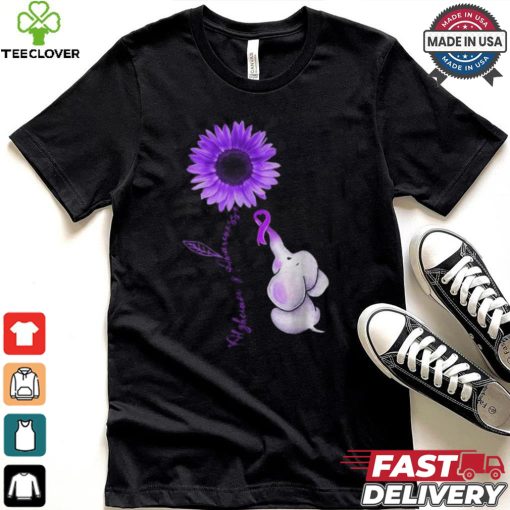 Sunflower Elephant Alzheimer’s Awareness T Shirt