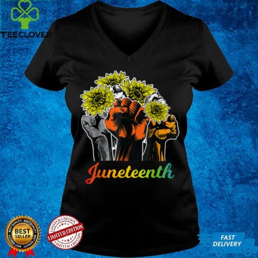 Sunflower Fist Juneteenth Black History African American T Shirt