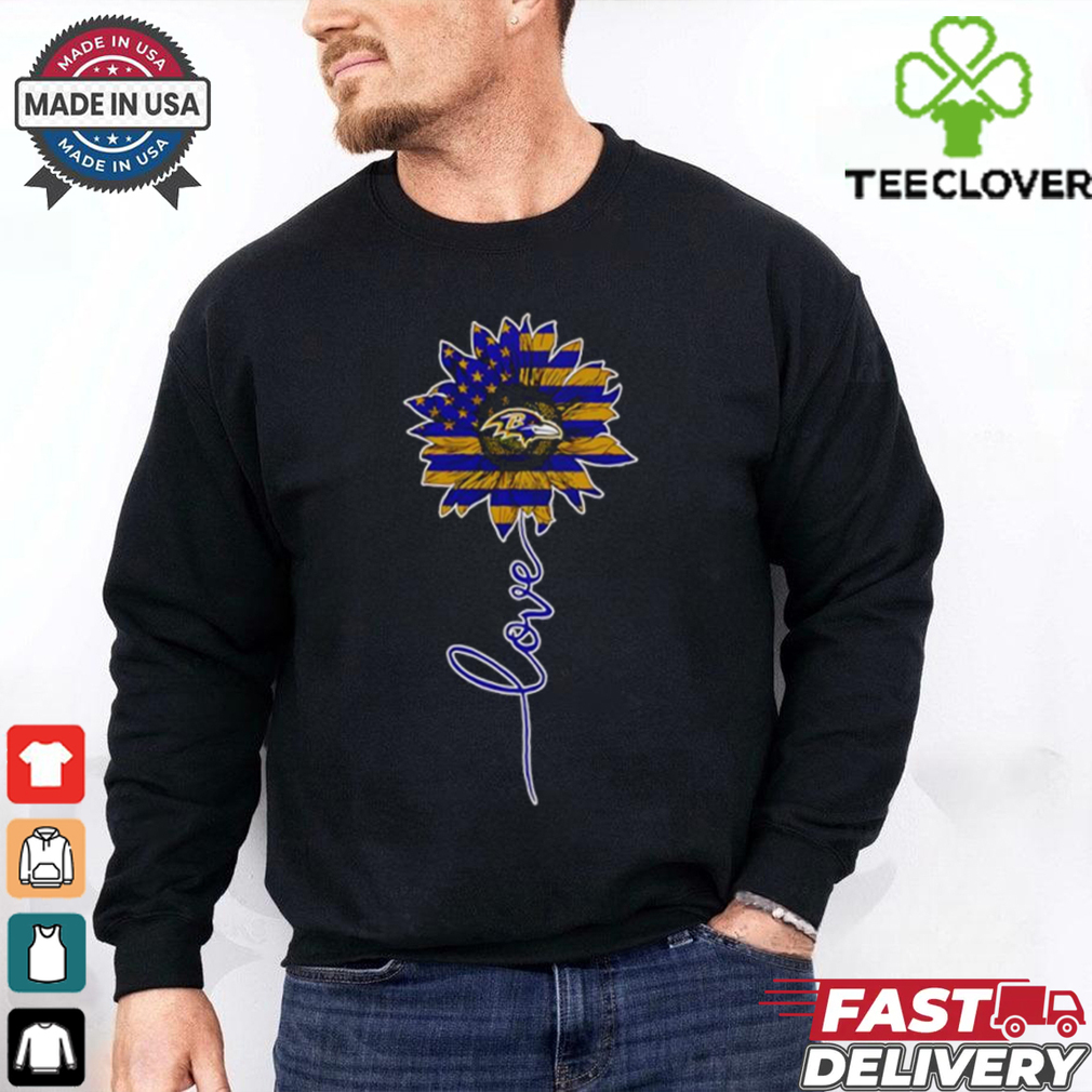 Sunflower love Baltimore Ravens shirt Sunflower love Baltimore Ravens shirt
