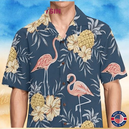 Sunny Side Up Radiate Confidence In Flamingo Hawaiian Shirts