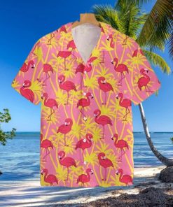 Sunset Soiree Impress In Flamingo Hawaiian Shirts