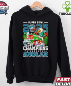 Super Bowl 2025 Champions Philadelphia Eagles vs Kansas City Chiefs Mascots shirt