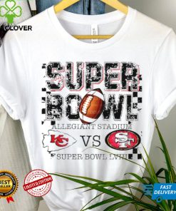 Super Bowl Allegiant LVIII Stadium Kansas City Chiefs vs San Francisco 49ers football logo matchup shirt