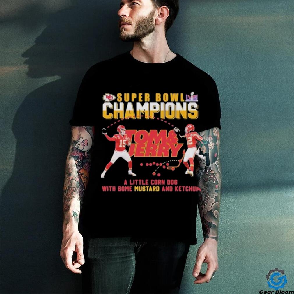 Super Bowl Champions Travis Kelce And Patrick Mahomes Tom And Jerry Shirt Super Bowl Champions Travis Kelce And Patrick Mahomes Tom And Jerry Shirt