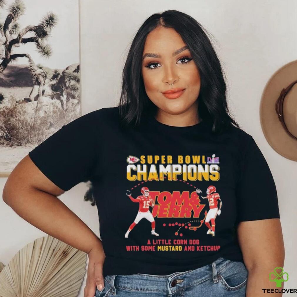 Super Bowl Champions Travis Kelce And Patrick Mahomes Tom And Jerry Shirt Super Bowl Champions Travis Kelce And Patrick Mahomes Tom And Jerry Shirt