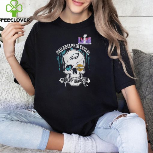 Super Bowl Harley Davidson Skull Philadelphia Eagles Enthusiast Shirt