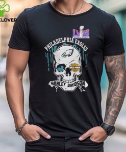 Super Bowl Harley Davidson Skull Philadelphia Eagles Enthusiast Shirt