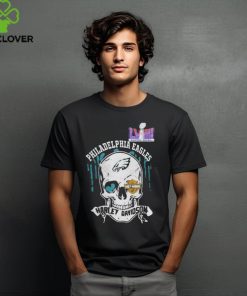 Super Bowl Harley Davidson Skull Philadelphia Eagles Enthusiast Shirt